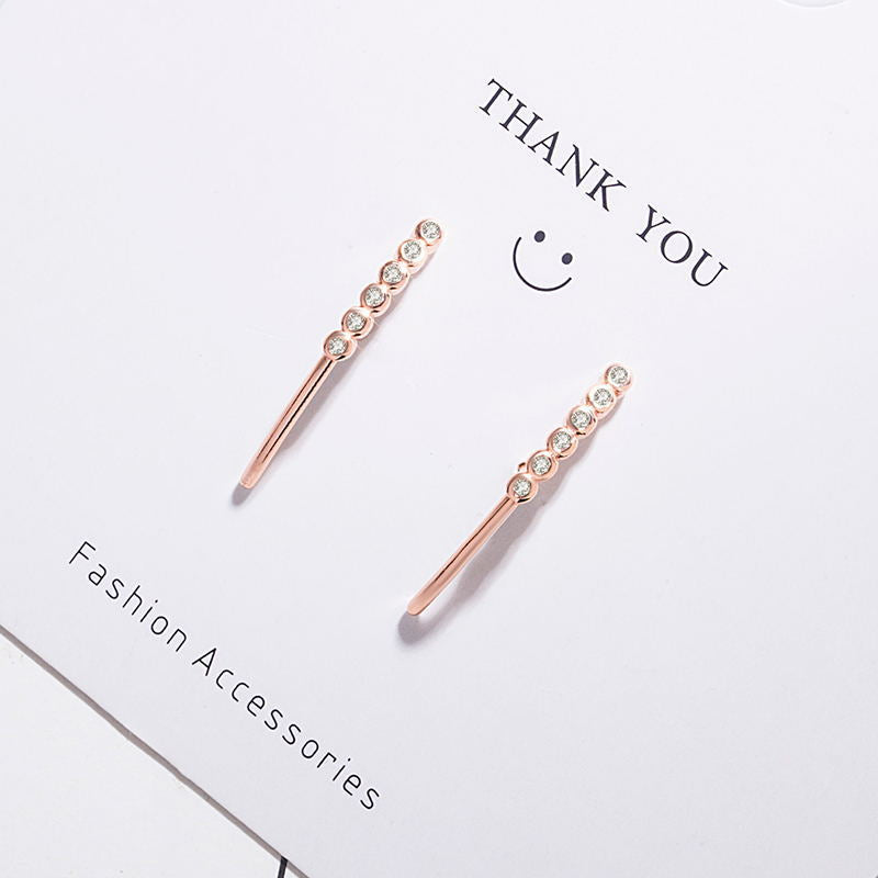 Silver Needle Jewelry Earrings