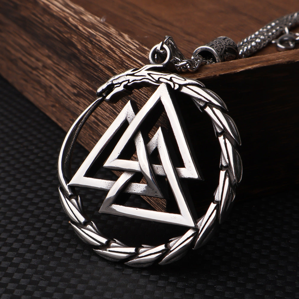 Nordic Viking Snake Rune Necklace