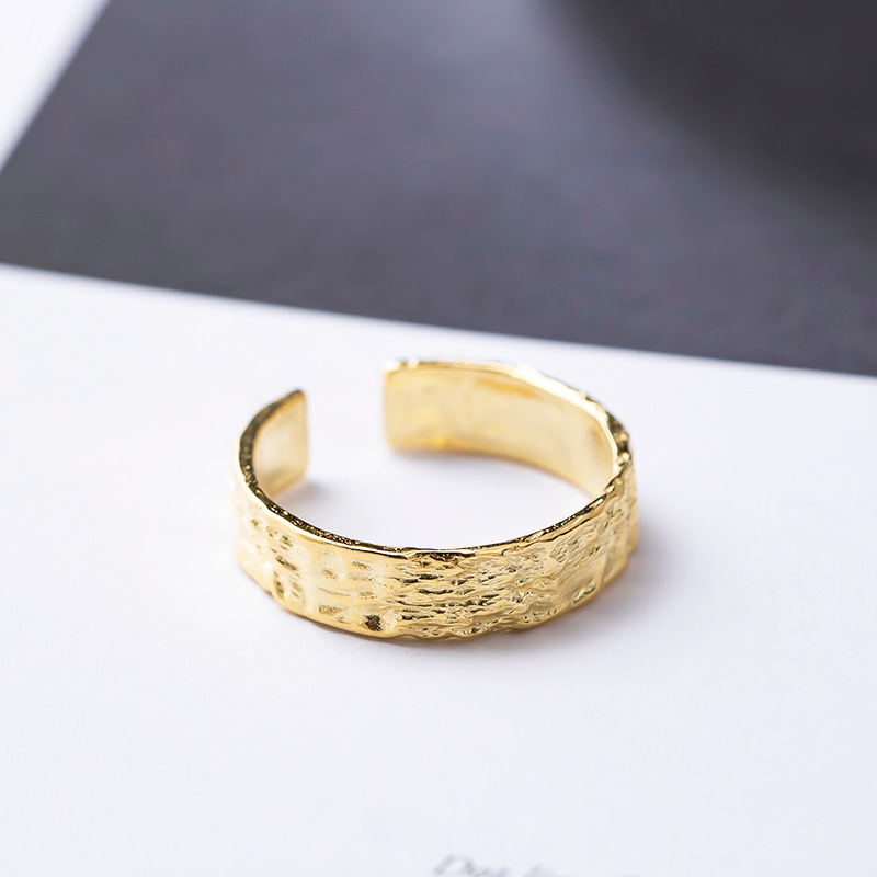 Italian Textured Ring - Gold/Silver