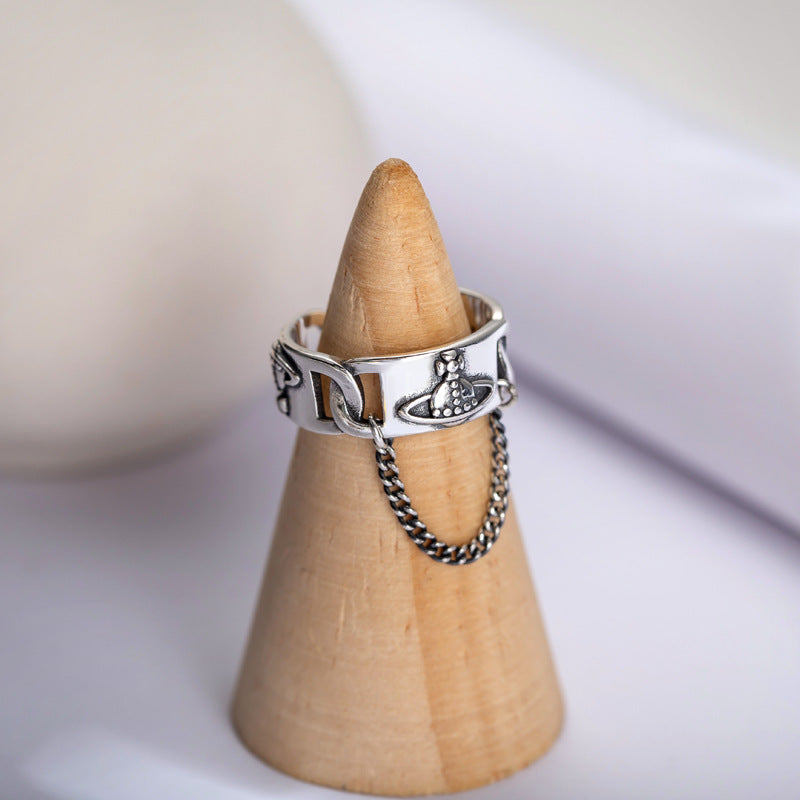 Woven Saturn Chain Ring