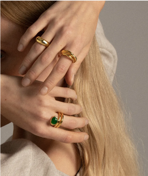 Stacked Irregular Line Ring