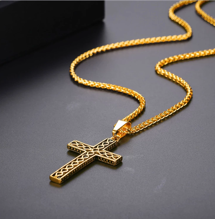 Quality Plated Stainless Steel Cross Necklace