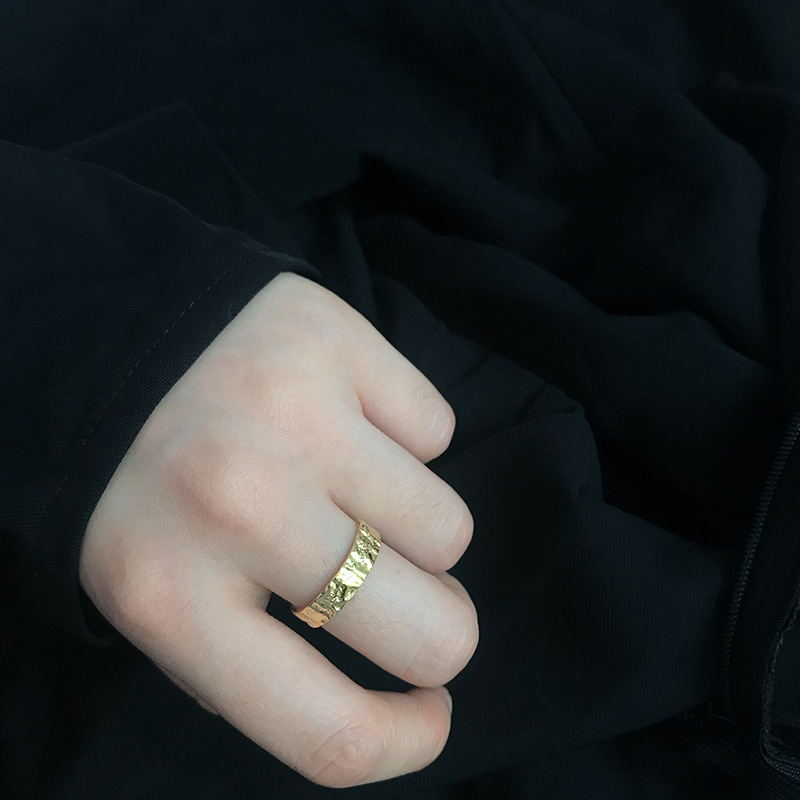 Italian Textured Ring - Gold/Silver
