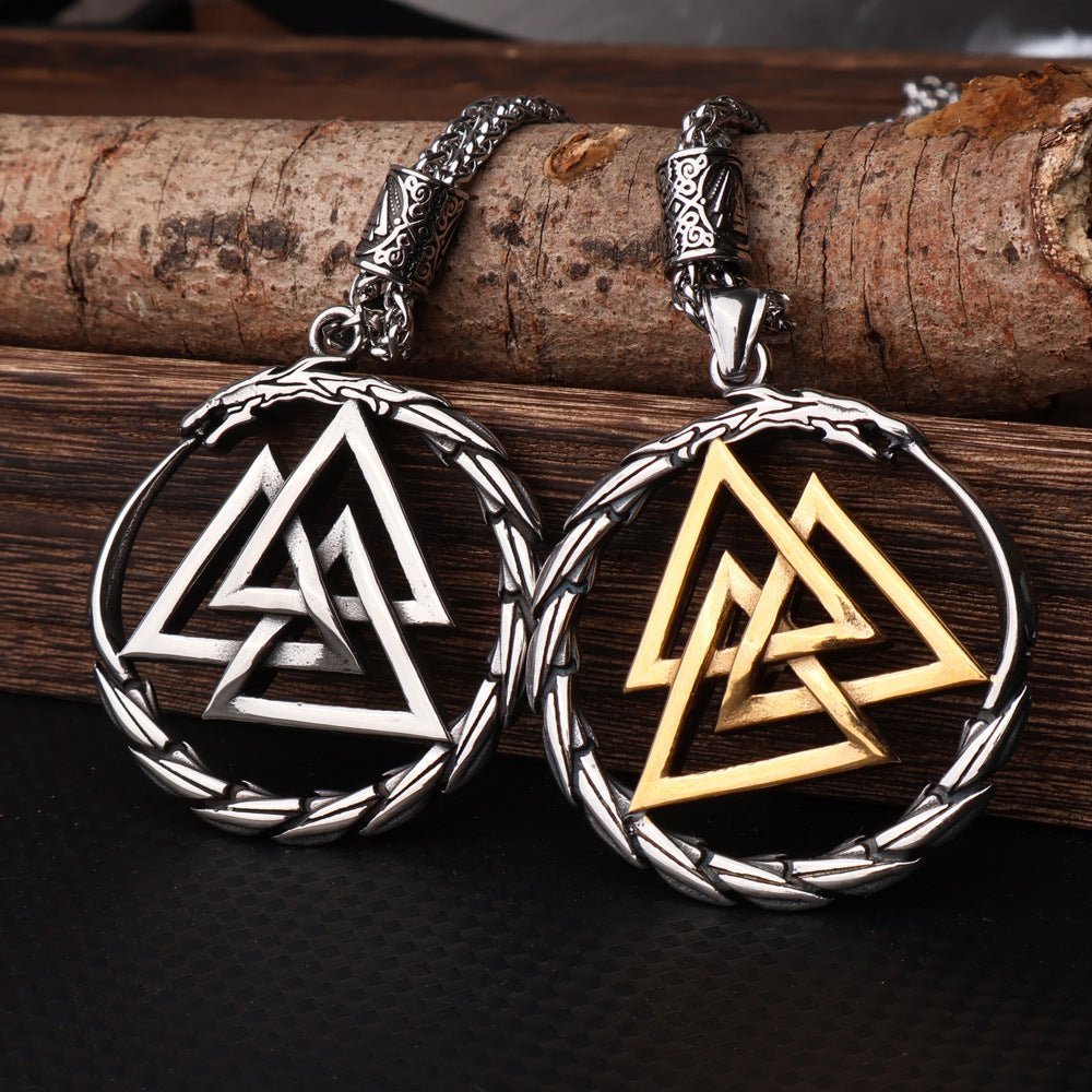 Nordic Viking Snake Rune Necklace
