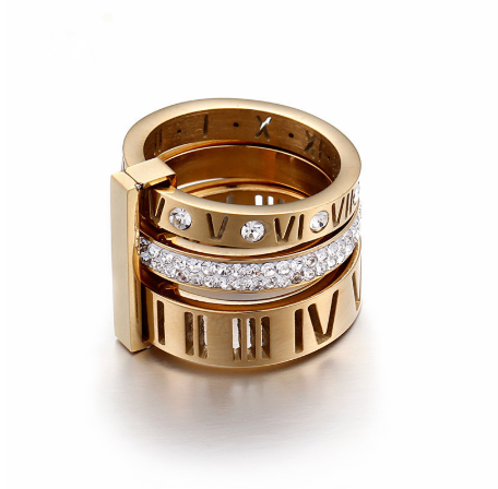 Roman Ring Titanium Steel Ring