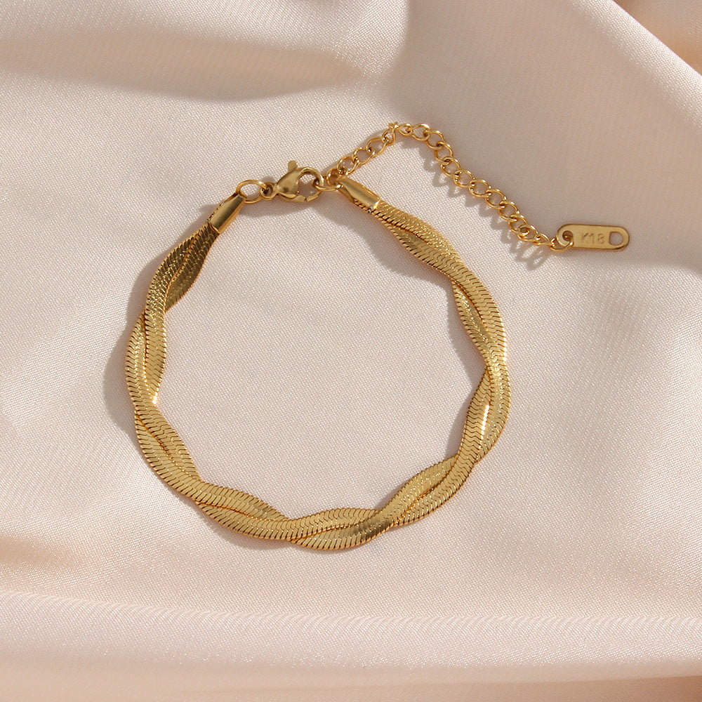 K Gold Elegant Snake Styled Set