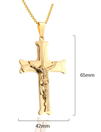 Elegantly Doubled Stainless Steel Cross