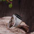 Black Onyx Sterling Silver S925 Ring