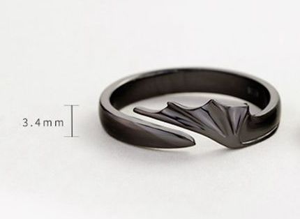 Angel and Demon Couple Adjustable Rings
