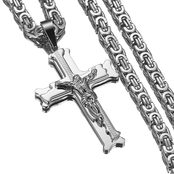 Elegantly Doubled Stainless Steel Cross