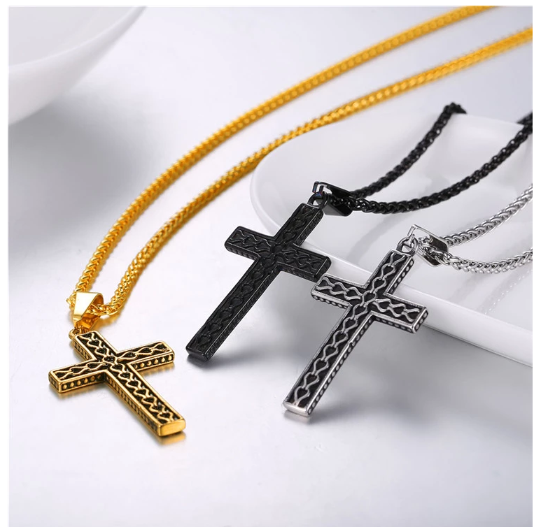 Quality Plated Stainless Steel Cross Necklace