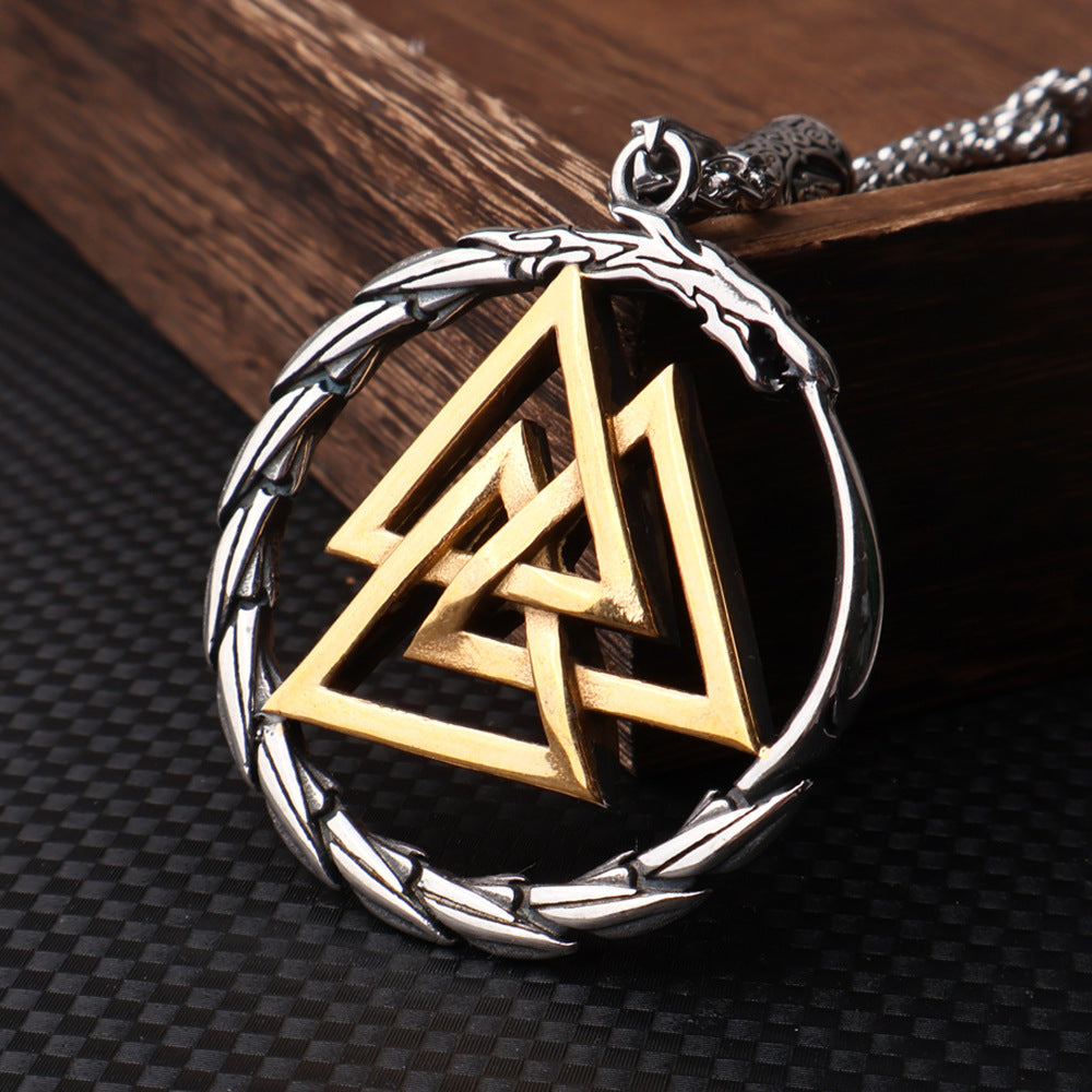 Nordic Viking Snake Rune Necklace