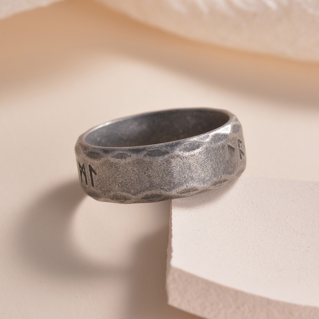 2023 Nordic Viking Rune Titanium Steel Ring for Men